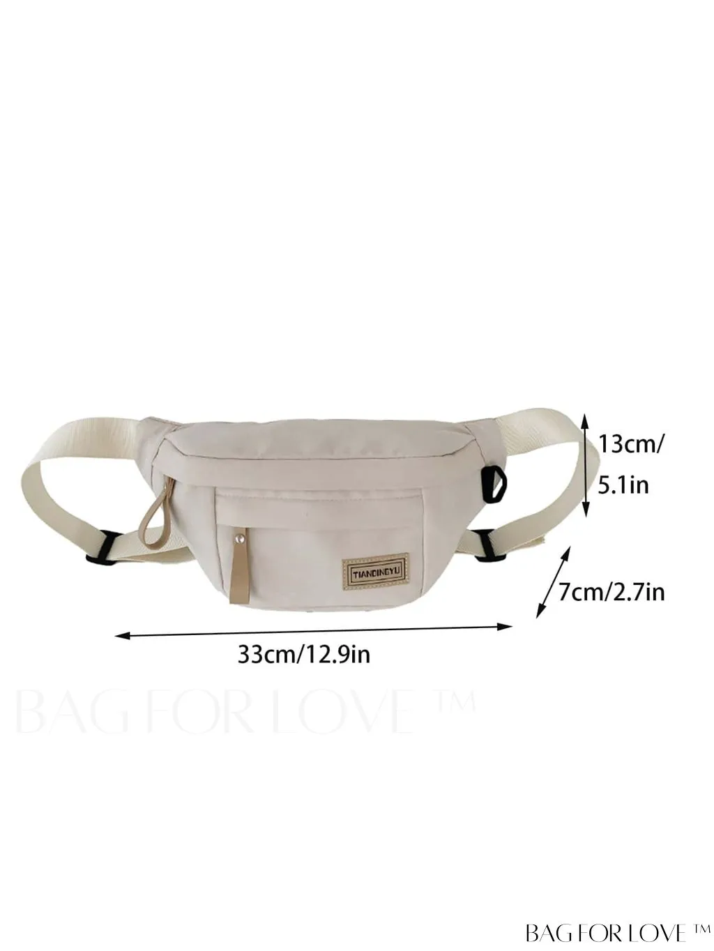 BagForLove - Stylish Unisex Waist Bag with Letter Patchwork Accents