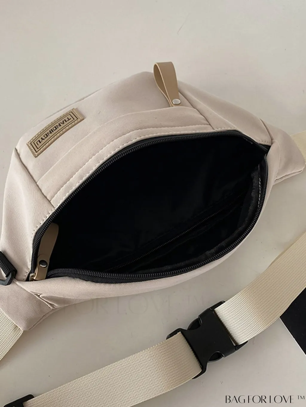 BagForLove - Stylish Unisex Waist Bag with Letter Patchwork Accents