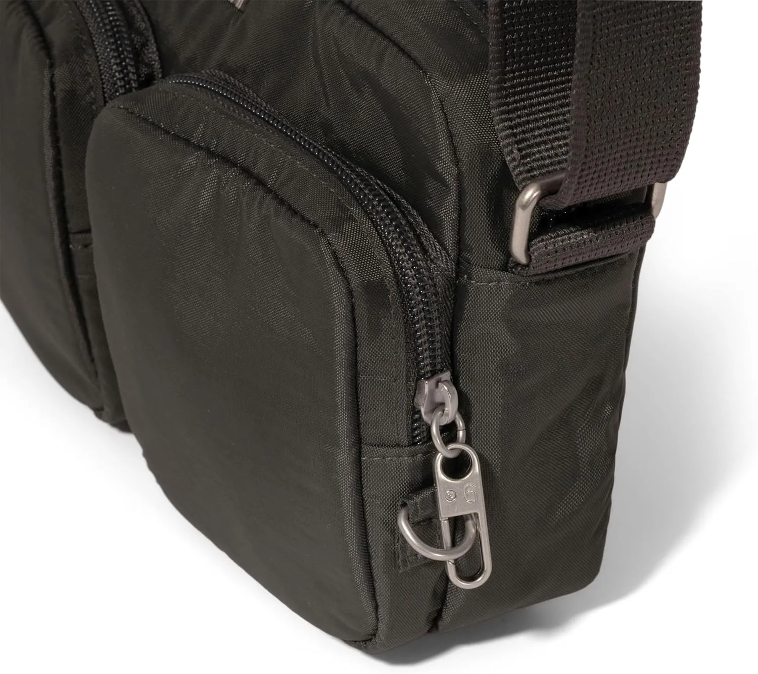 Baggallini Securtex Anti-Theft Treasure Crossbody 9"x5.5" Lightweight Travel Purse with RFID Card Slots Locking Zippers