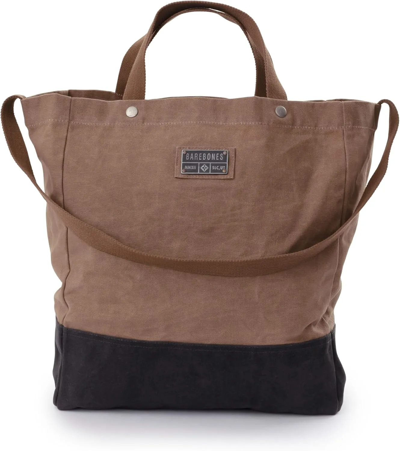 Barebones Neelum Large Waxed Canvas Tote Bags - Heavy Duty Canvas Bag and Reusable Grocery Bag