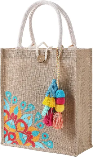 Beach Bag for Women, Straw Beach Tote Bag with Pocket Tassel Handle Waterproof Lining, for Summer Vacation Pool Gift