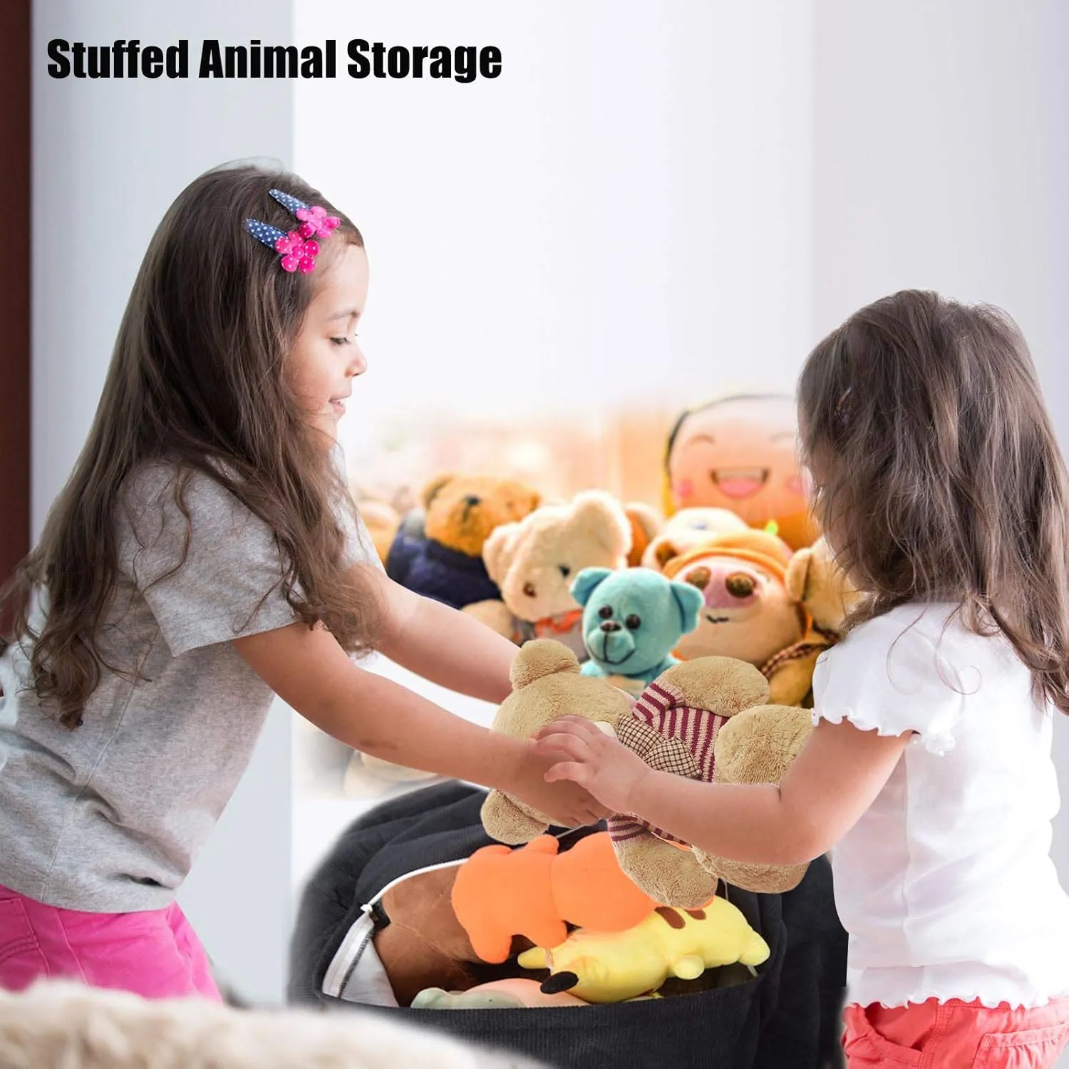Bean Bag Chair Cover (No Filler) Stuffed Animal Storage, Washable Ultra Soft Corduroy, Sack Bean Bag for Organizing Plush Toys or Textile, Pets Dogs/Cats, Lazy Beds