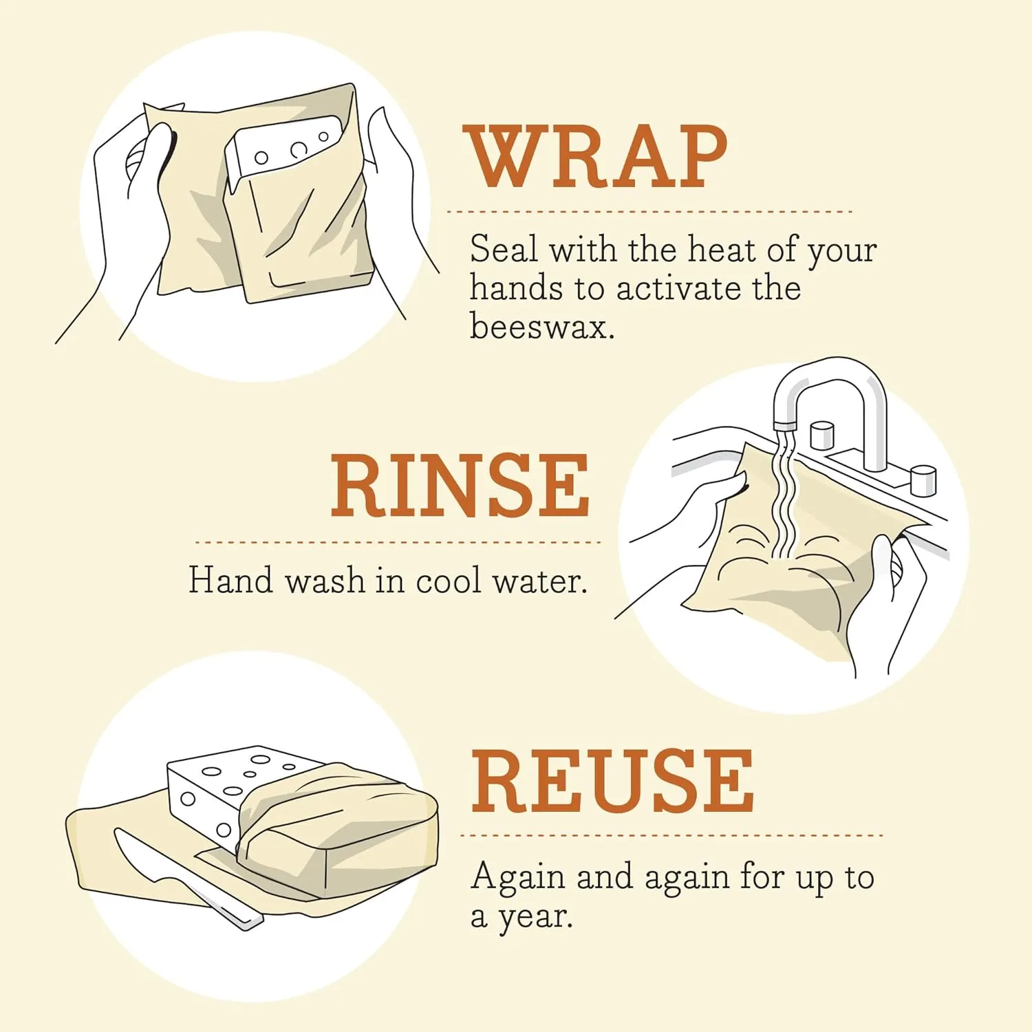 Bee's Wrap Vegan Beeswax Wraps for Food - Meadow Magic Cut to Size Wax Paper Roll - Made in USA Reusable Waxed Paper & Bowl Covers - Organic & Eco-Friendly Alternative to Aluminum Foil & Plastic Wrap