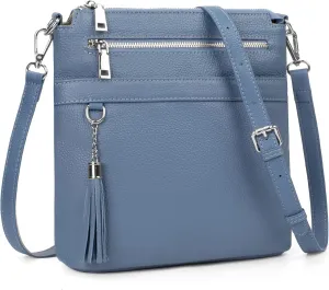 befen Genuine Leather Crossbody Purses for Women, Womens Medium Cross Body Bags Handbag Shoulder Purse with Adjustable Straps