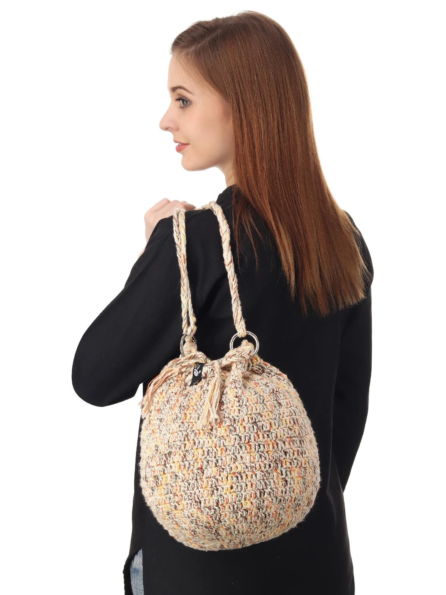 Beige Multi Tassel Potli