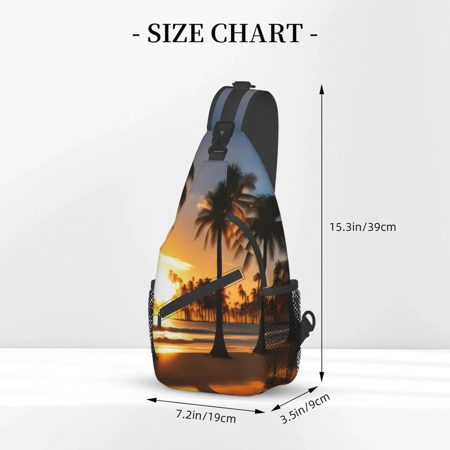 Bell Orchid Pattern Crossbody Bag Chest Shoulder Bag Small Casual Backpack Suitable For Women Men Hiking
