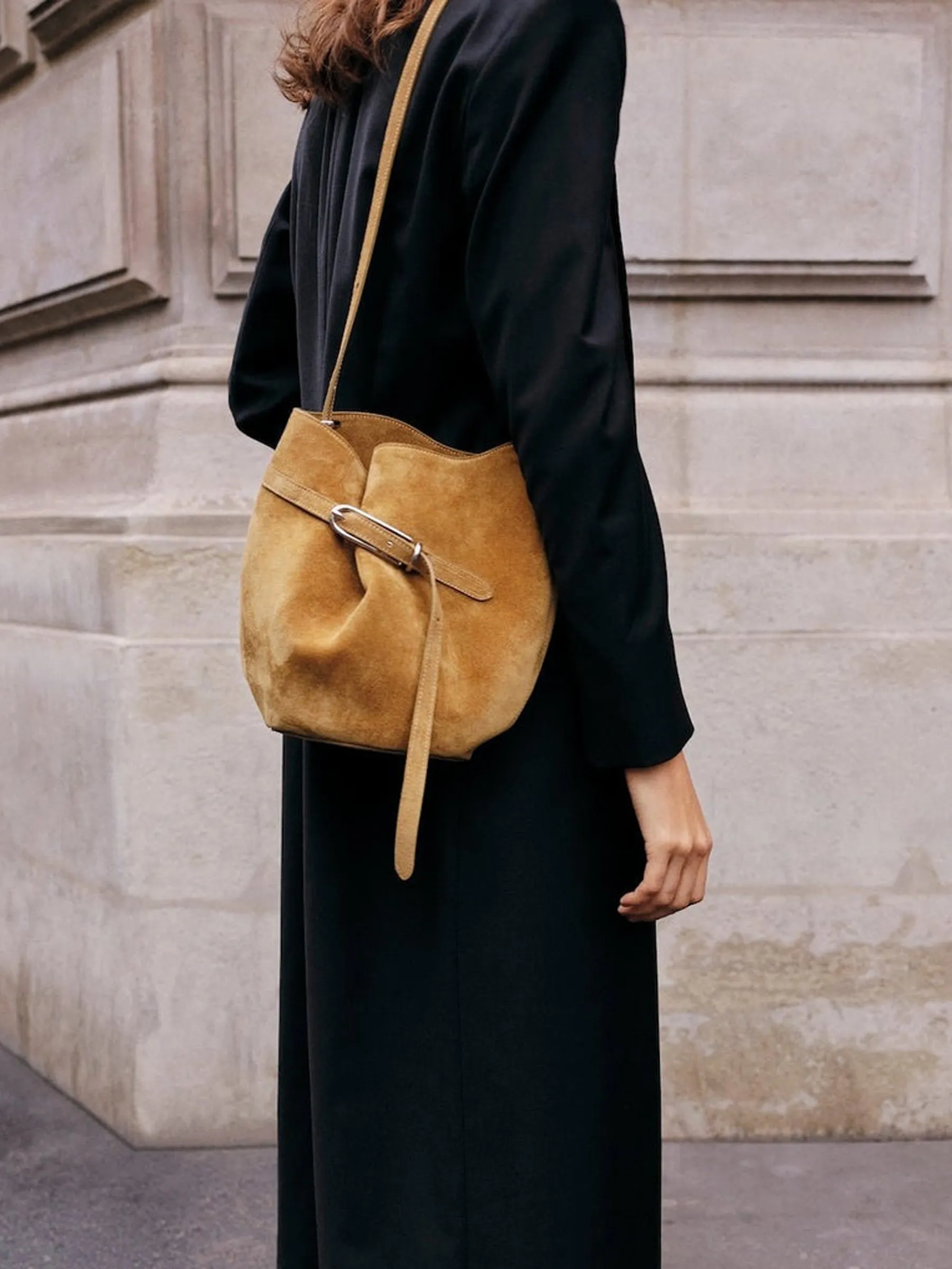 Belted Bucket Bag