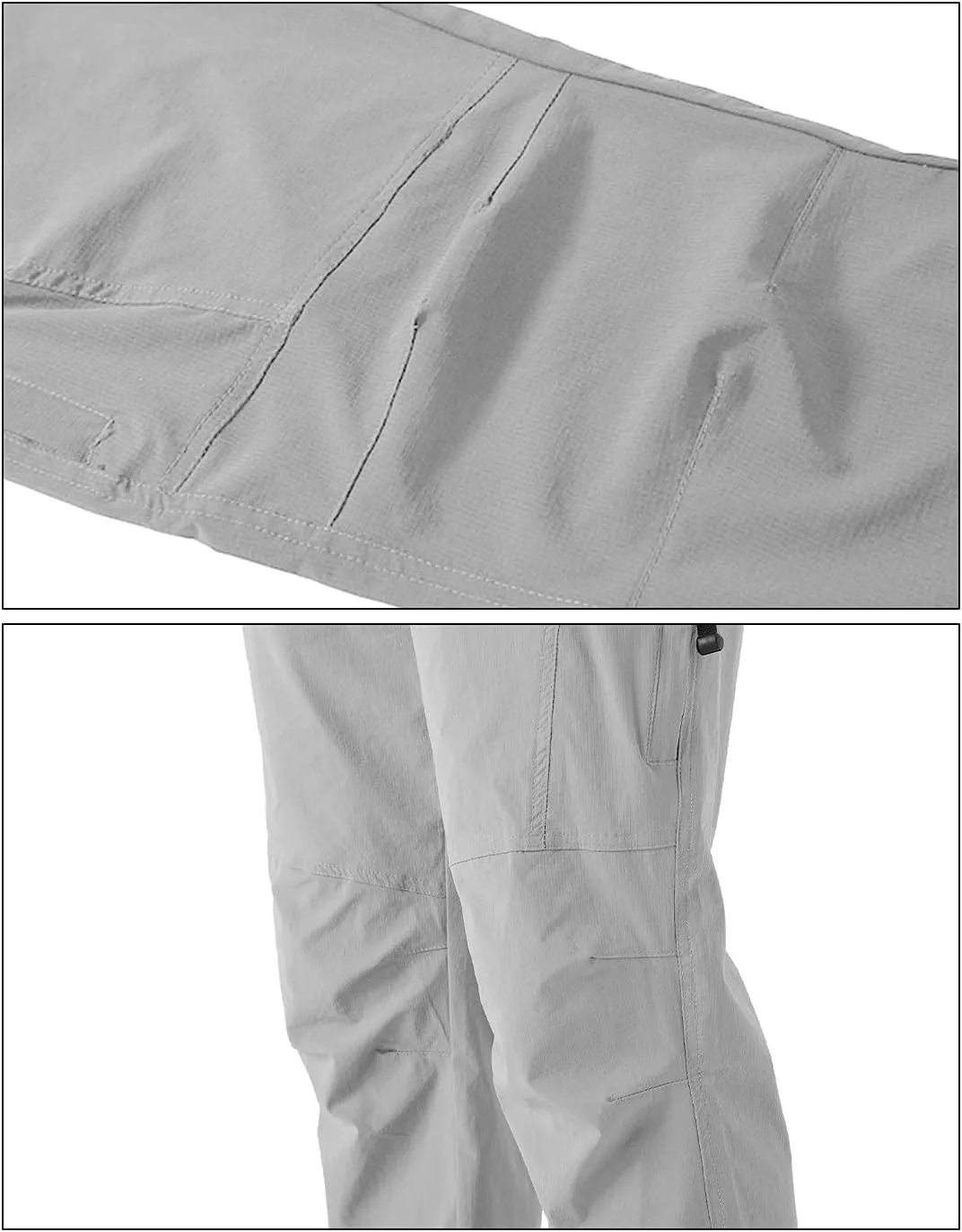BGOWATU Men's Hiking Pants Quick Dry Lightweight Water Resistant Outdoor Sports Pants with Zipper Cargo Pockets