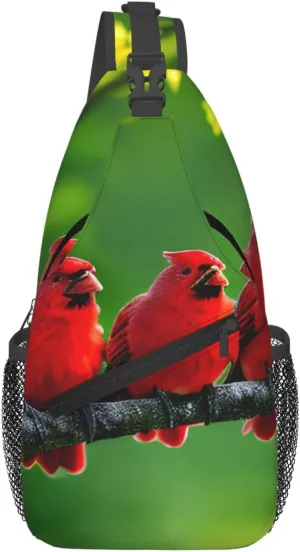 Birch Trees Print Cross Chest Bag Diagonally Crossbody Shoulder Casual Fashion Travel Bag,Hiking Daypack