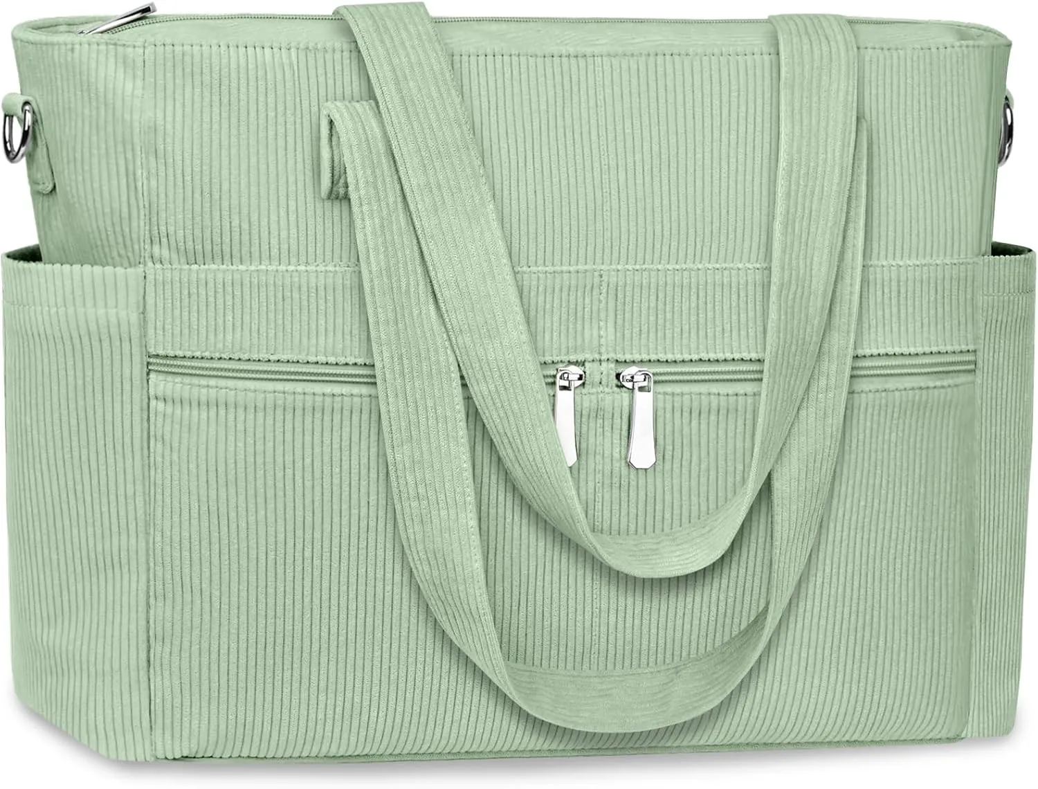 BKNOOU Large Corduroy Beach Tote Bag for Women Travel Carry on Weekender Bags Shoulder Handbag with Laptop Compartment