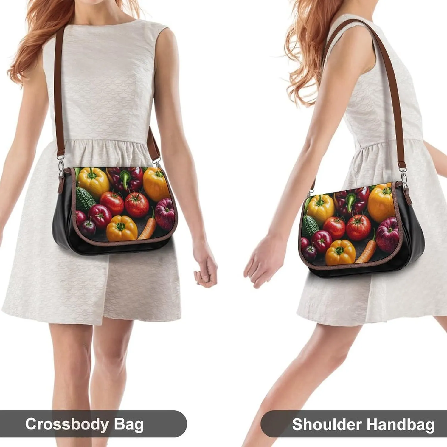 Black And White Cow Print Crossbody Bags for Women Travel Shoulder Bag Small Leather Cross Body Handbags