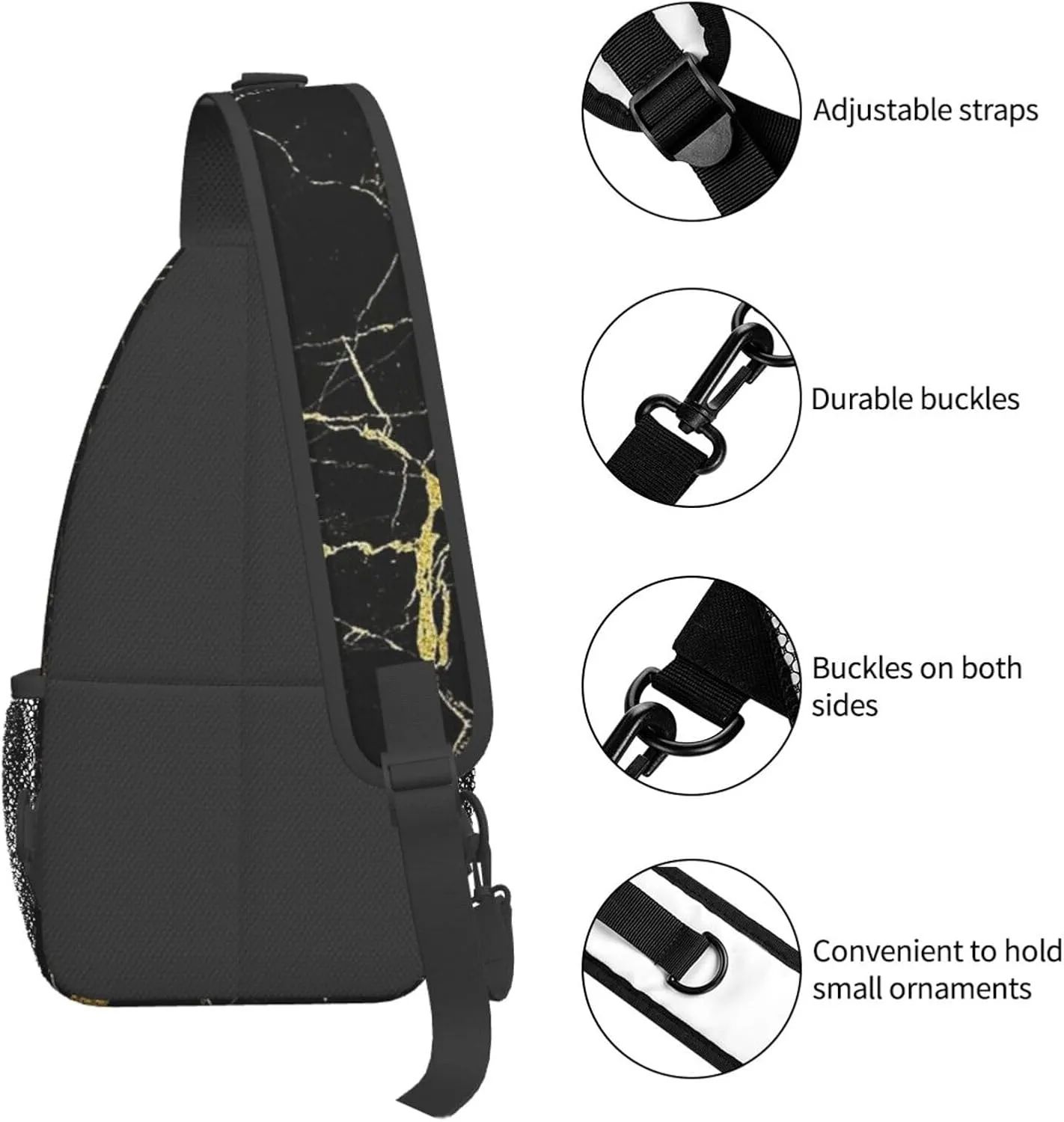 Black And White Soccer Ball Pattern Crossbody Bag Chest Shoulder Bag Small Casual Backpack Suitable For Women Men Hiking