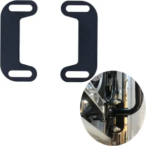 Black Exhaust Adjustable Brackets to Center the Exhaust with Stretched Bags and Fender Extension
