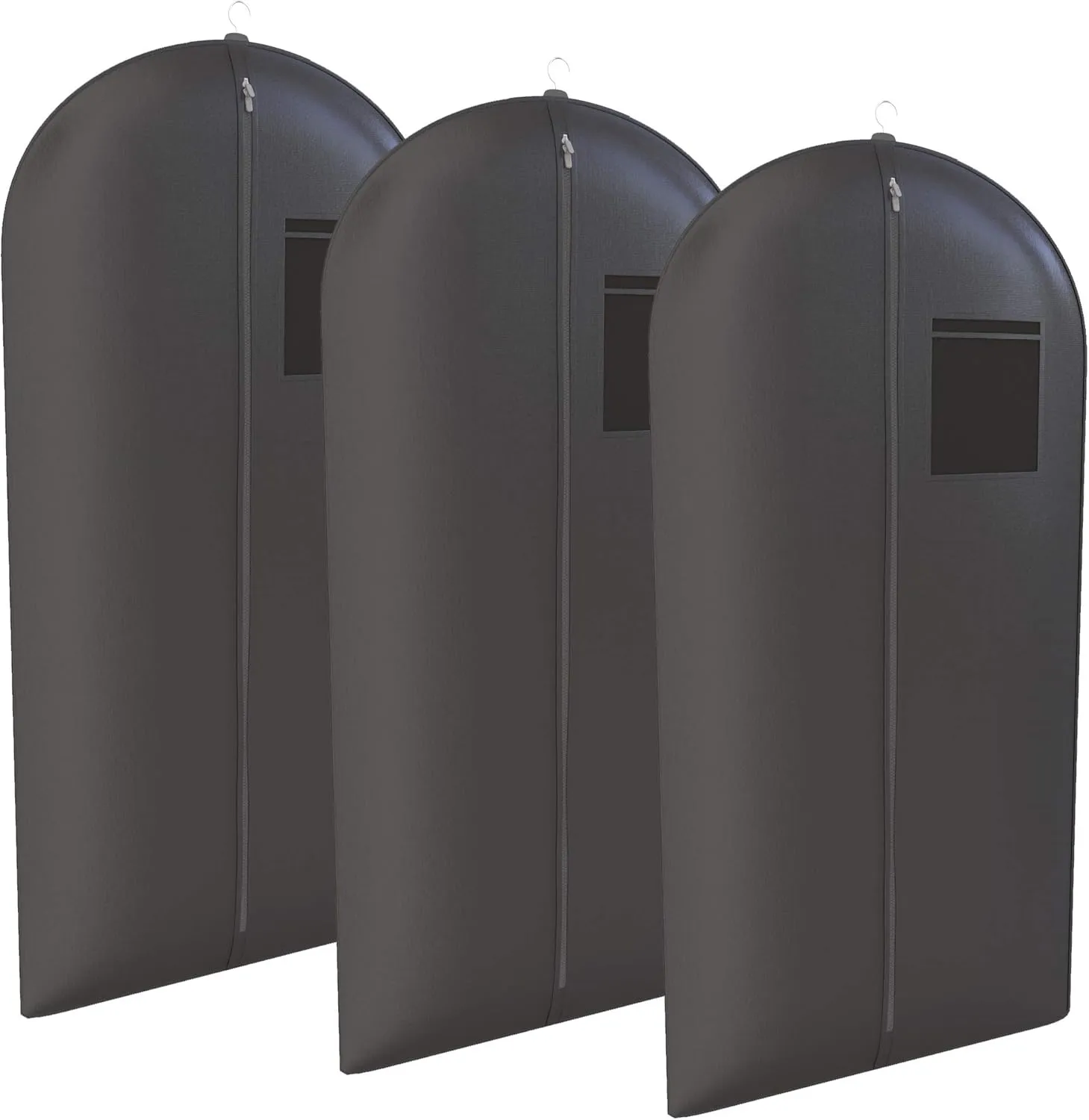 Black Tuxedo Garment Travel Bags 3 Pack With ID Tag Window - 48" X 24"