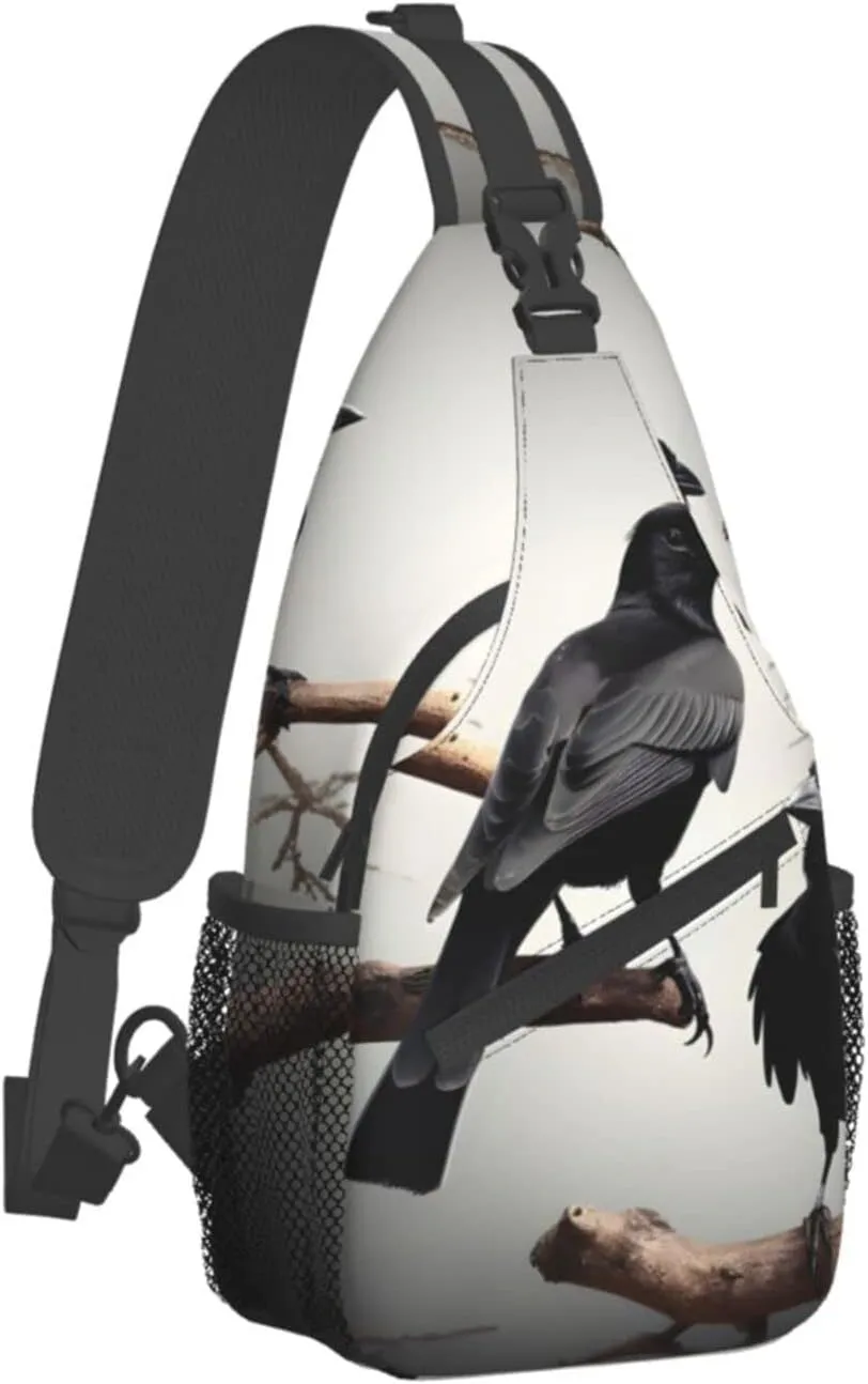 Black White Marble Texture Crossbody Bag Chest Shoulder Bag Small Casual Backpack Suitable For Women Men Hiking