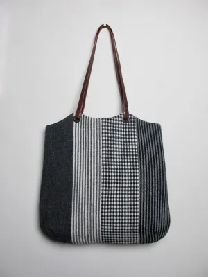 Blockwork Tote Bag - grey stripe II