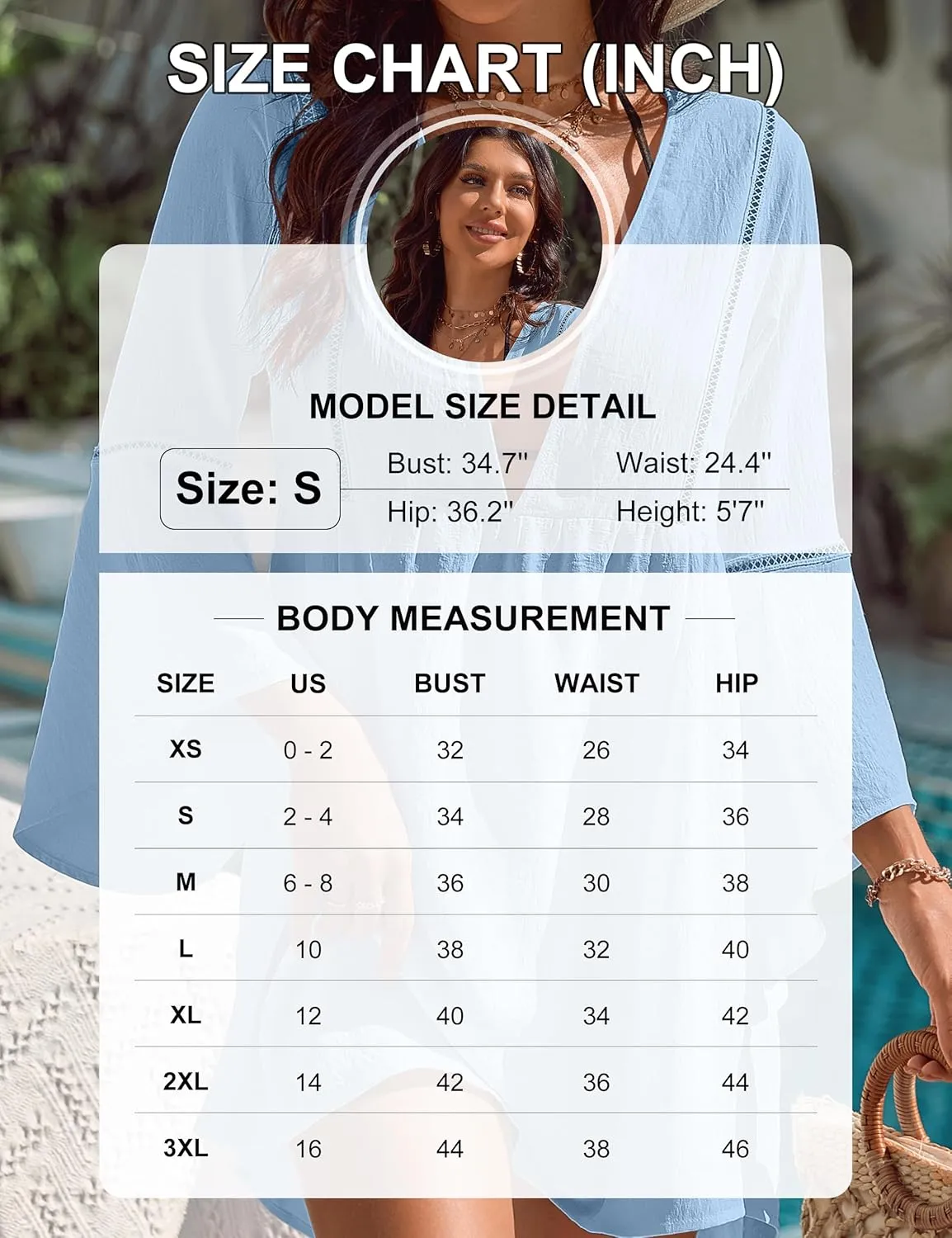 Blooming Jelly Womens Swimsuit Coverup V Neck Chiffon Bathing Suit Beach Dress Flowy Swim Bikini Cover Up