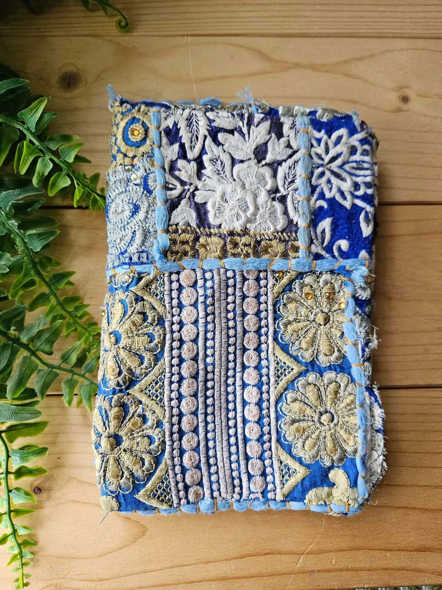 Blue Bandhani Patchwork Mini Handbags