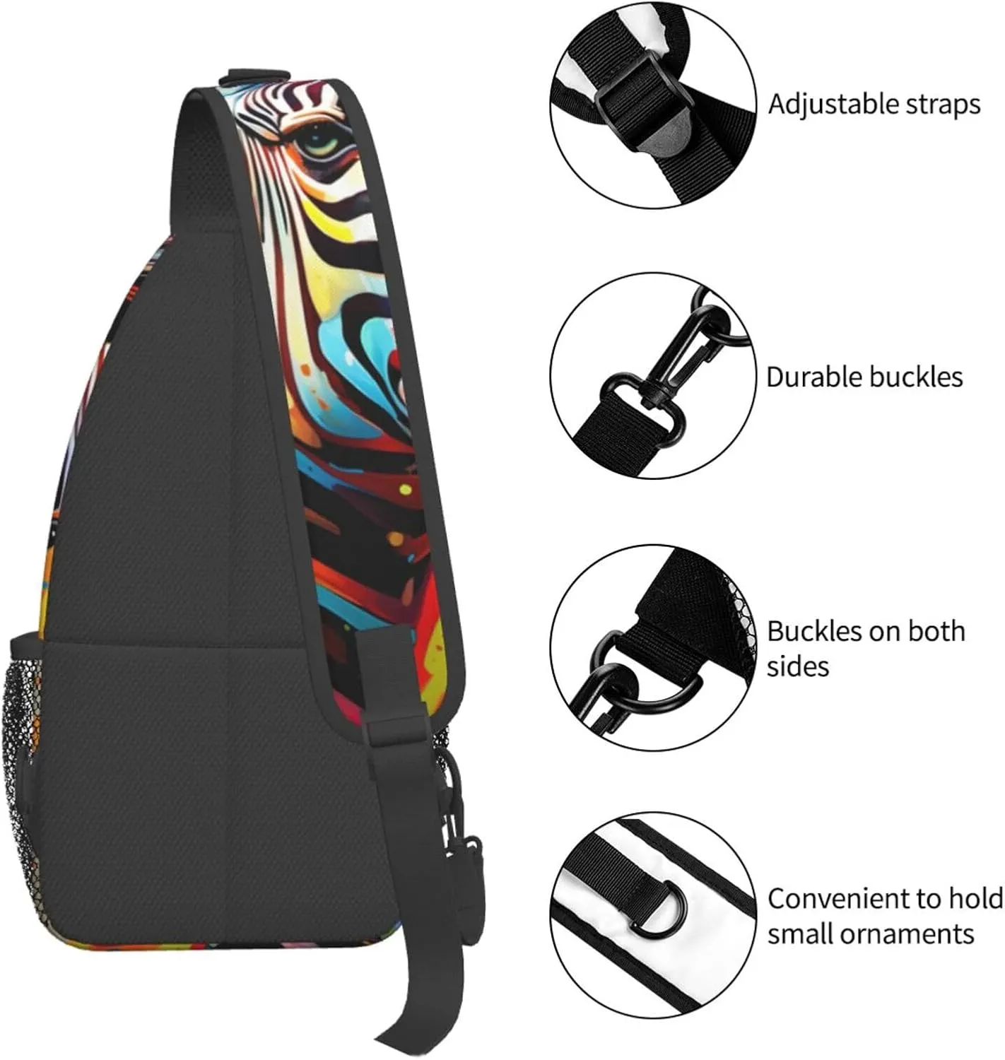 Blue Christmas Snowman Crossbody Bag Chest Shoulder Bag Small Casual Backpack Suitable For Women Men Hiking
