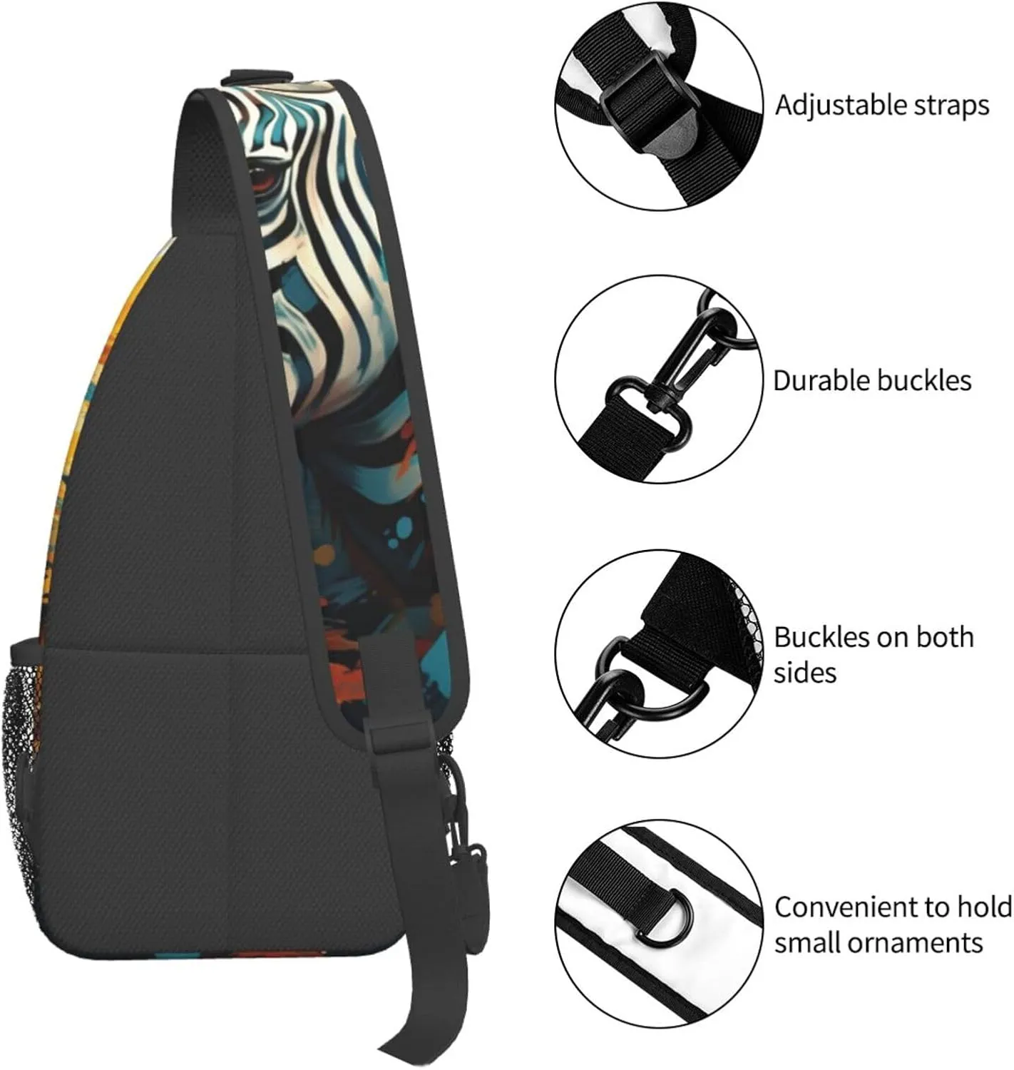 Blue Christmas Snowman Crossbody Bag Chest Shoulder Bag Small Casual Backpack Suitable For Women Men Hiking