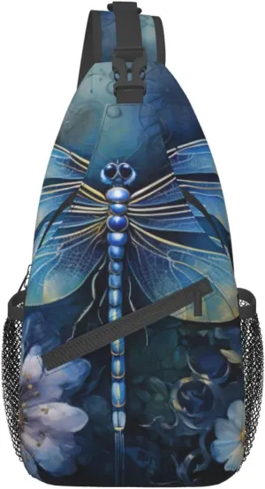 Blue Christmas Snowman Crossbody Bag Chest Shoulder Bag Small Casual Backpack Suitable For Women Men Hiking