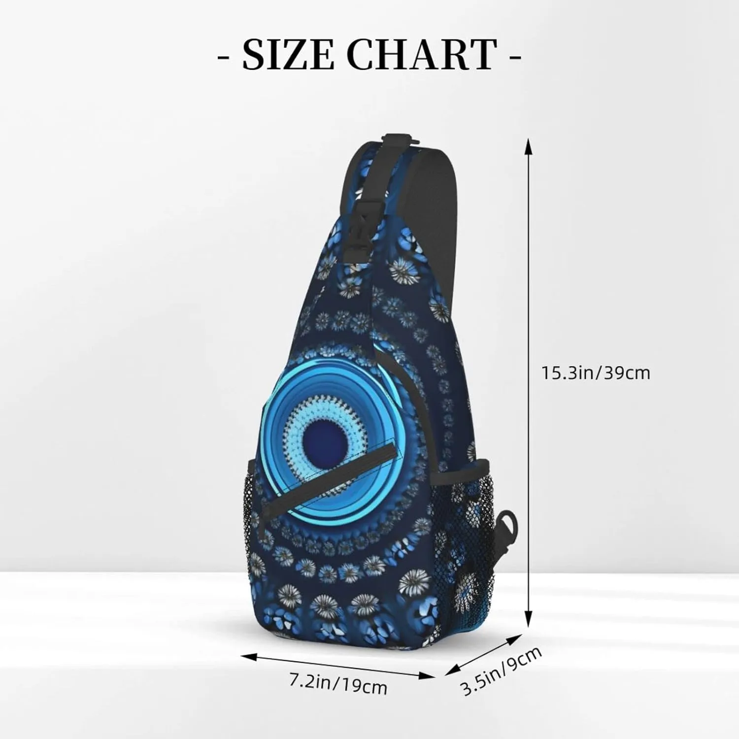 Blue Odonata Pattern Crossbody Bag Chest Shoulder Bag Small Casual Backpack Suitable For Women Men Hiking