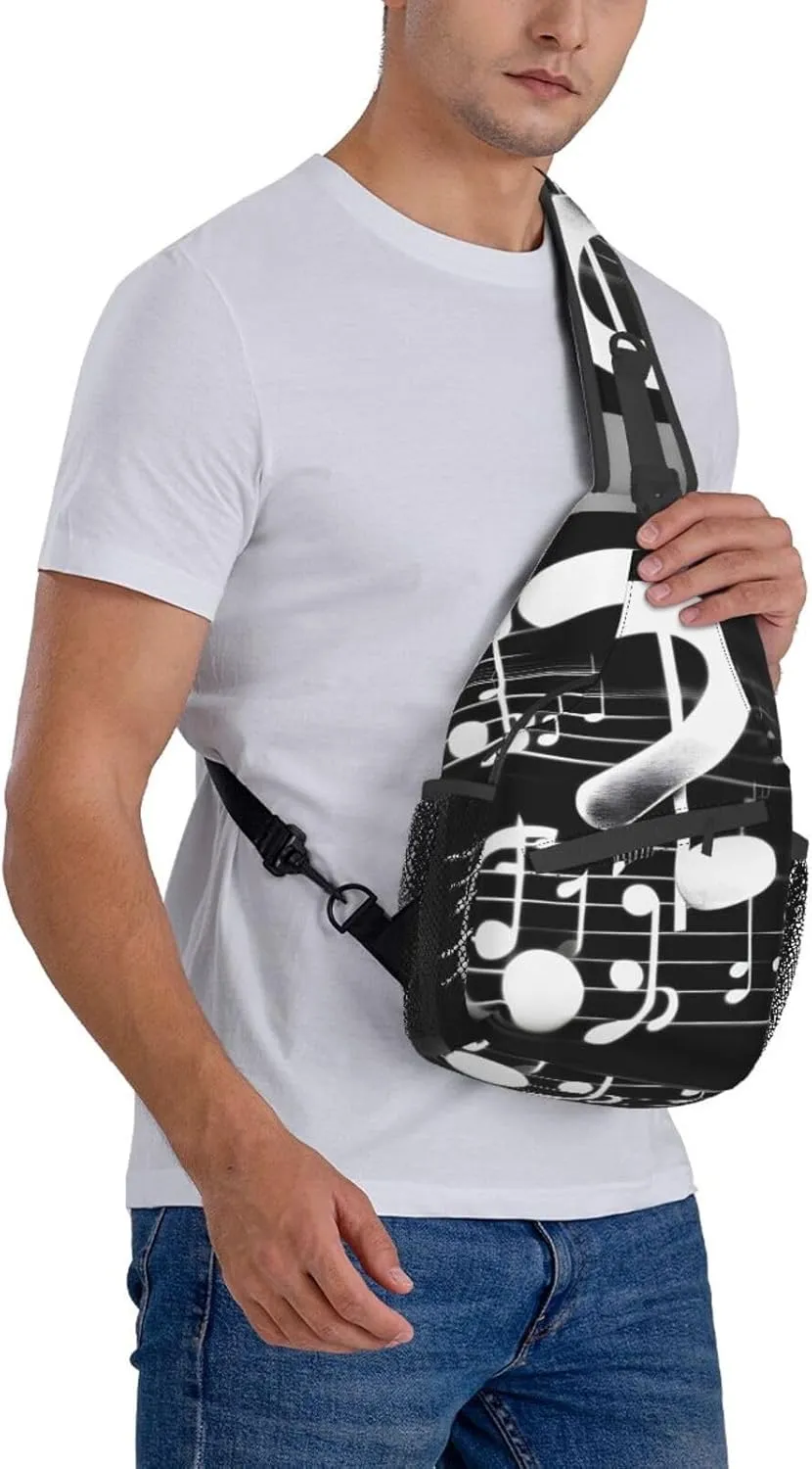 Blue Odonata Pattern Crossbody Bag Chest Shoulder Bag Small Casual Backpack Suitable For Women Men Hiking