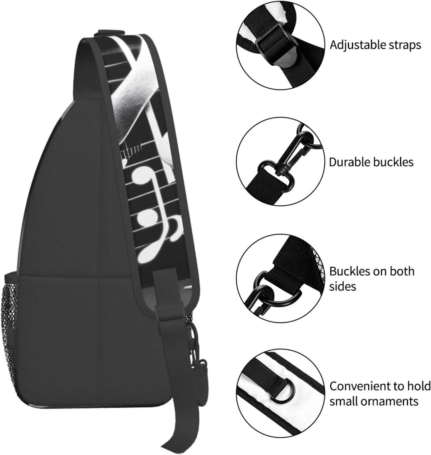 Blue Odonata Pattern Crossbody Bag Chest Shoulder Bag Small Casual Backpack Suitable For Women Men Hiking