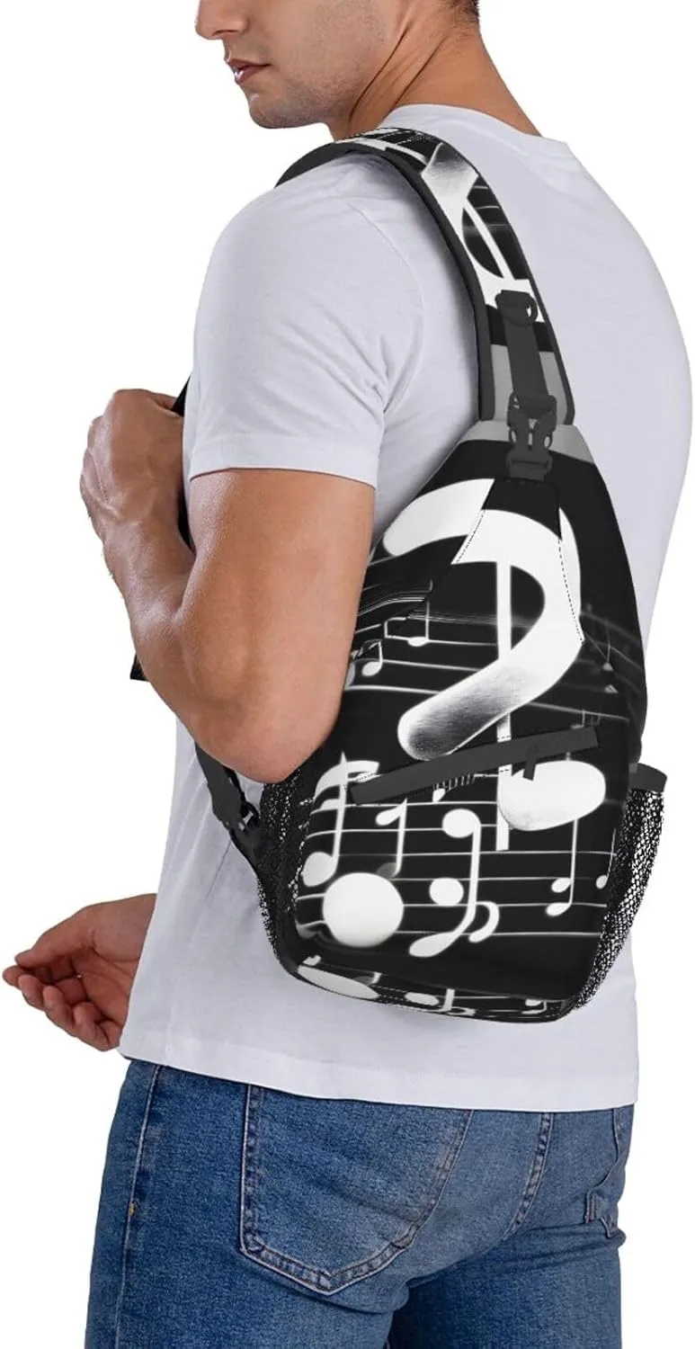Blue Odonata Pattern Crossbody Bag Chest Shoulder Bag Small Casual Backpack Suitable For Women Men Hiking
