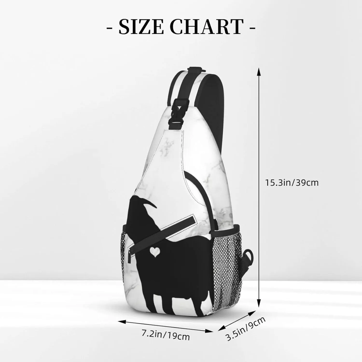 Boer Goat Silhouette Chest Bag Shoulder Bag, Cute Animals Sling Backpack Casual Travel Bag For Men And Women