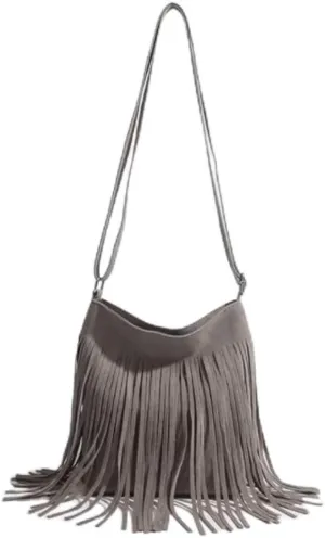 Bohemia Fringe Crossbody Bag, Western Cowgirl Fashion Pocket Hobo, Zipper Shoulder Bag for Everyday Use Well made
