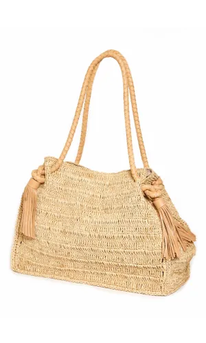 Bora Bora Tassel Organic Raffia Tote