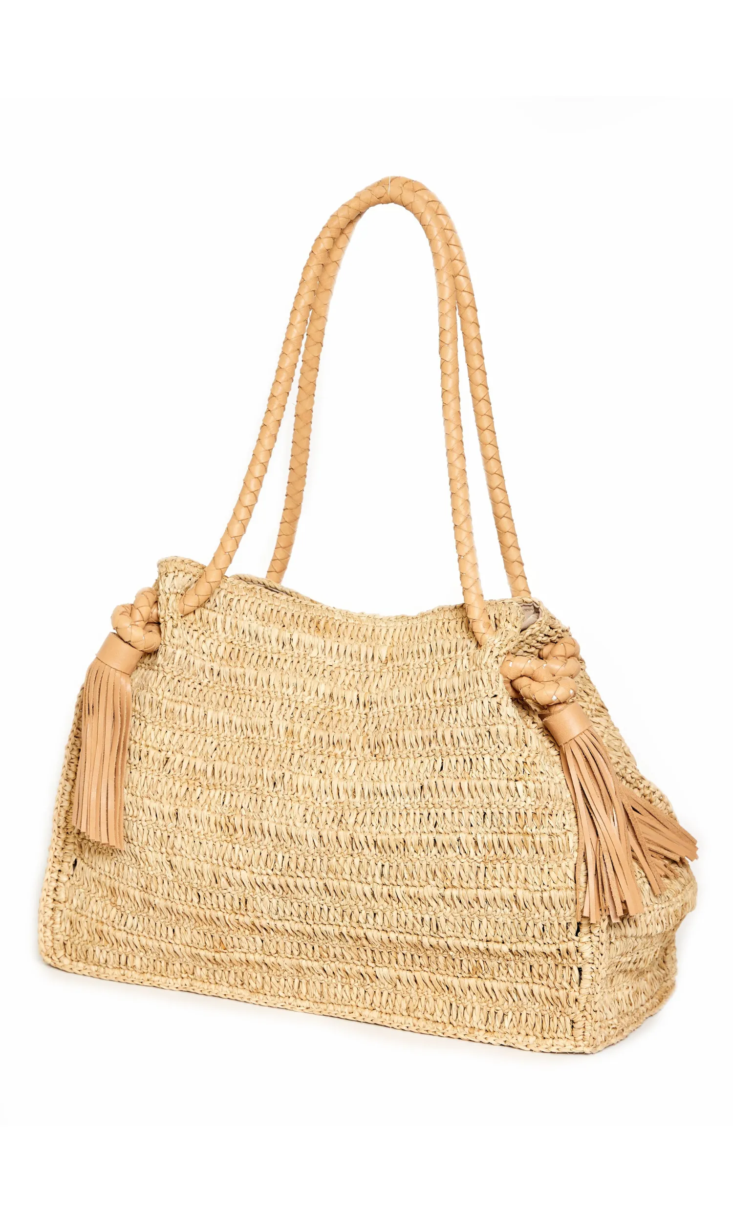 Bora Bora Tassel Organic Raffia Tote