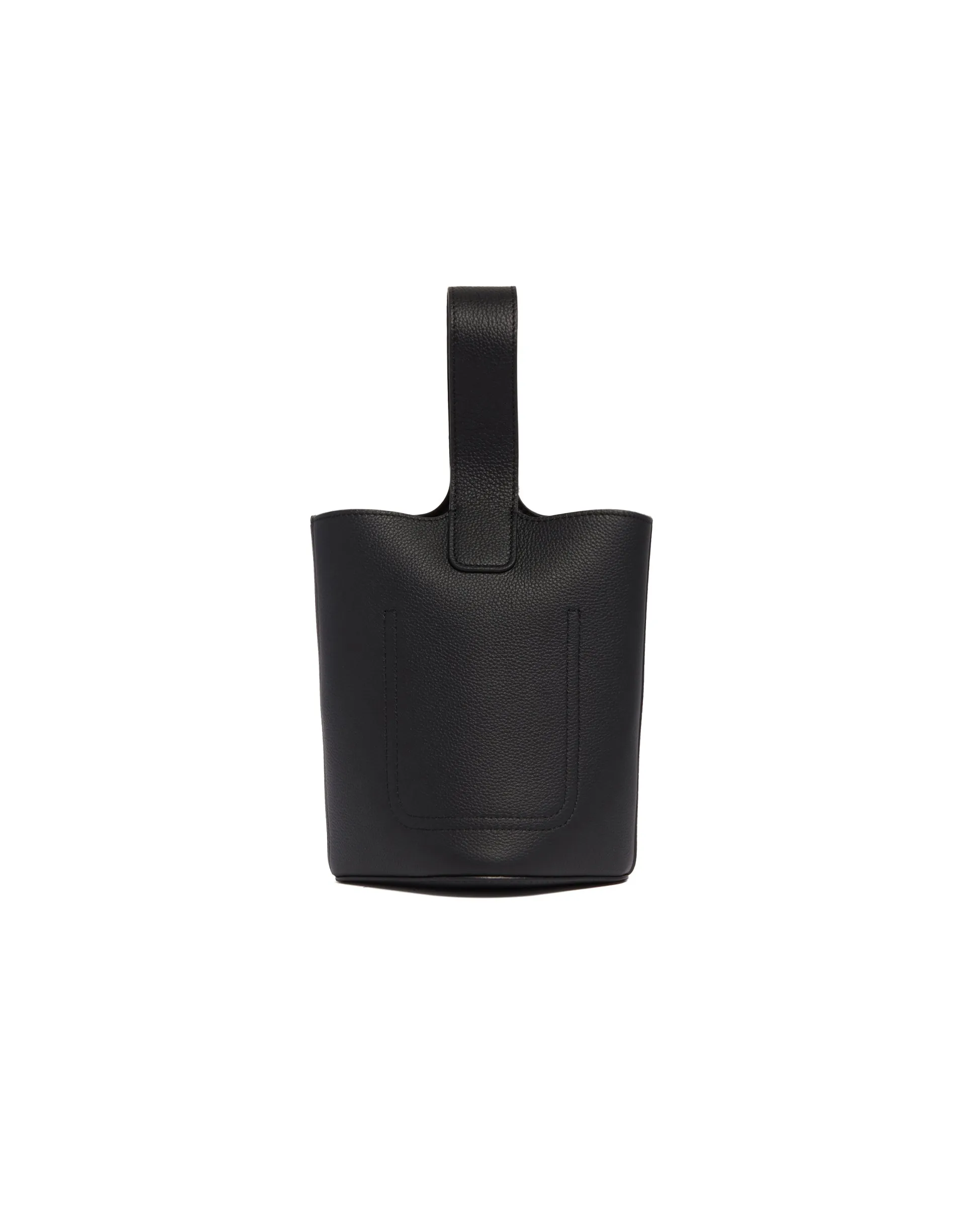 Borsa Pebble Bucket Mini Nera