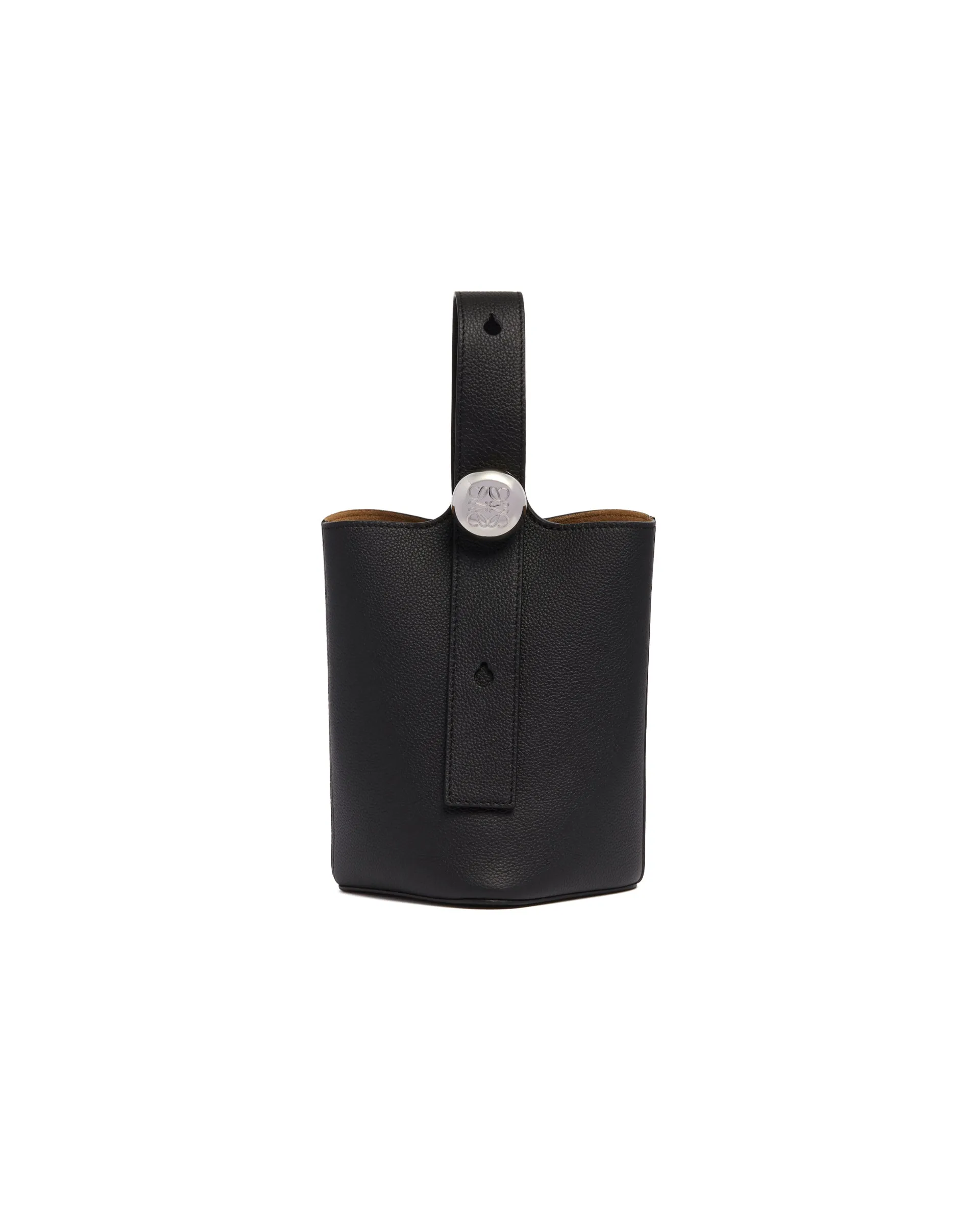 Borsa Pebble Bucket Mini Nera