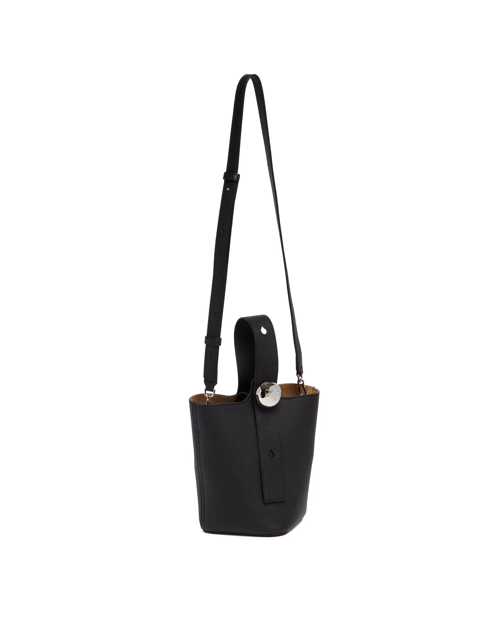 Borsa Pebble Bucket Mini Nera