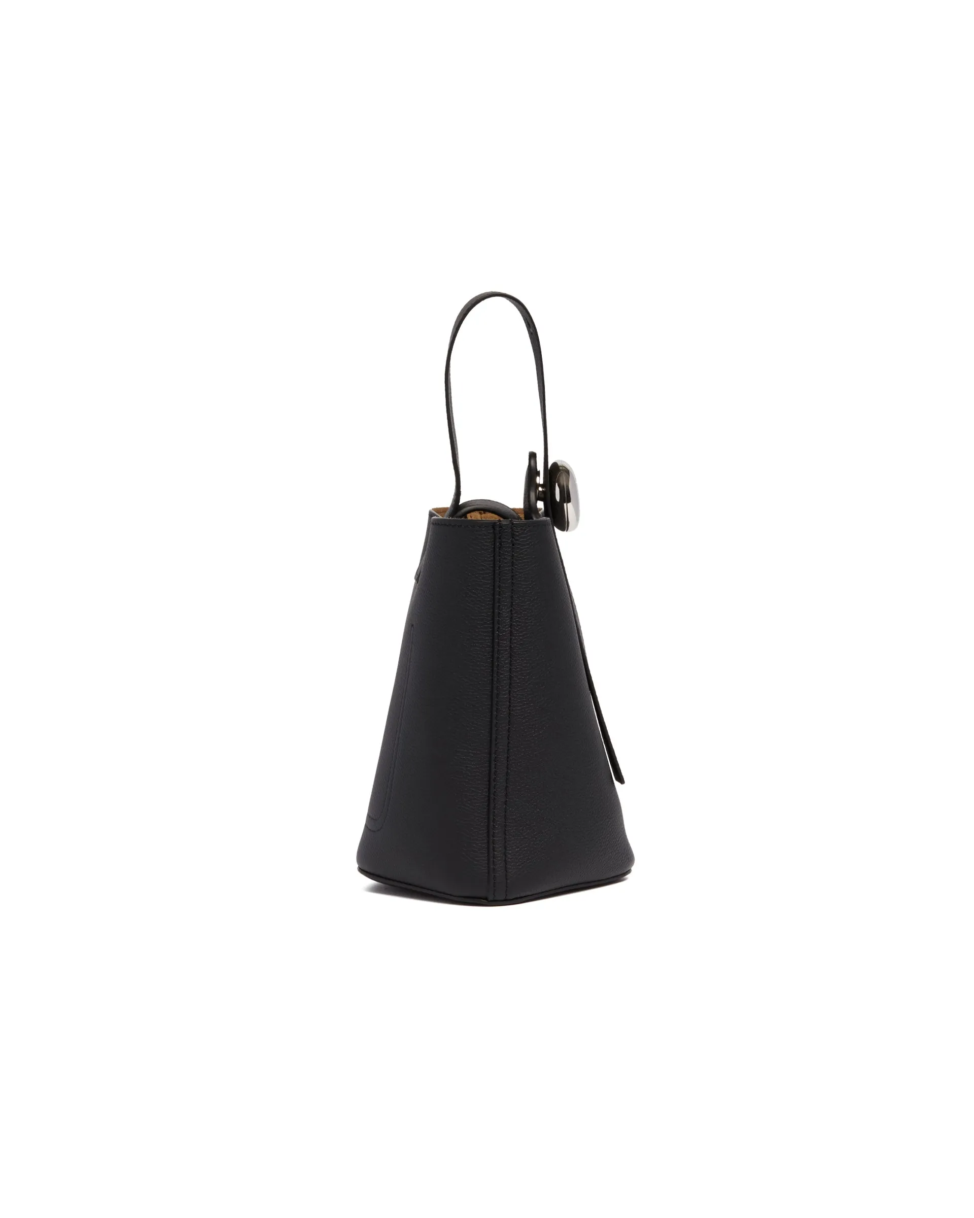 Borsa Pebble Bucket Mini Nera