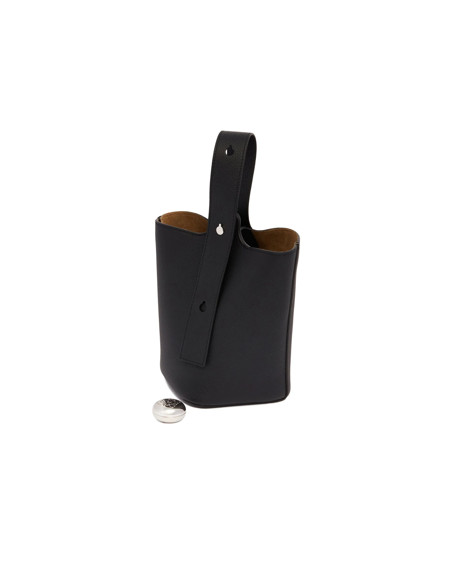 Borsa Pebble Bucket Mini Nera