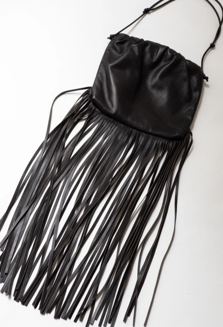 Bottega Veneta Fringe Pouch Bag in Brown