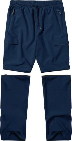 Boys Hiking Cargo Pants Kids Convertible Lightweight Quick Dry Girls Outdoor Waterproof Zip Off School Trousers