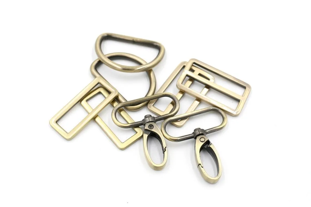 Brass 1 1/2 inch (38mm) Rectangle Ring- Set of 2