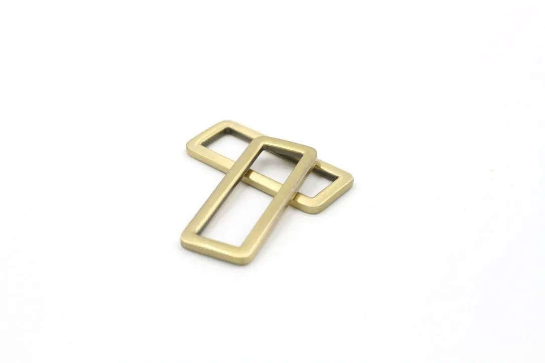 Brass 1 1/2 inch (38mm) Rectangle Ring- Set of 2