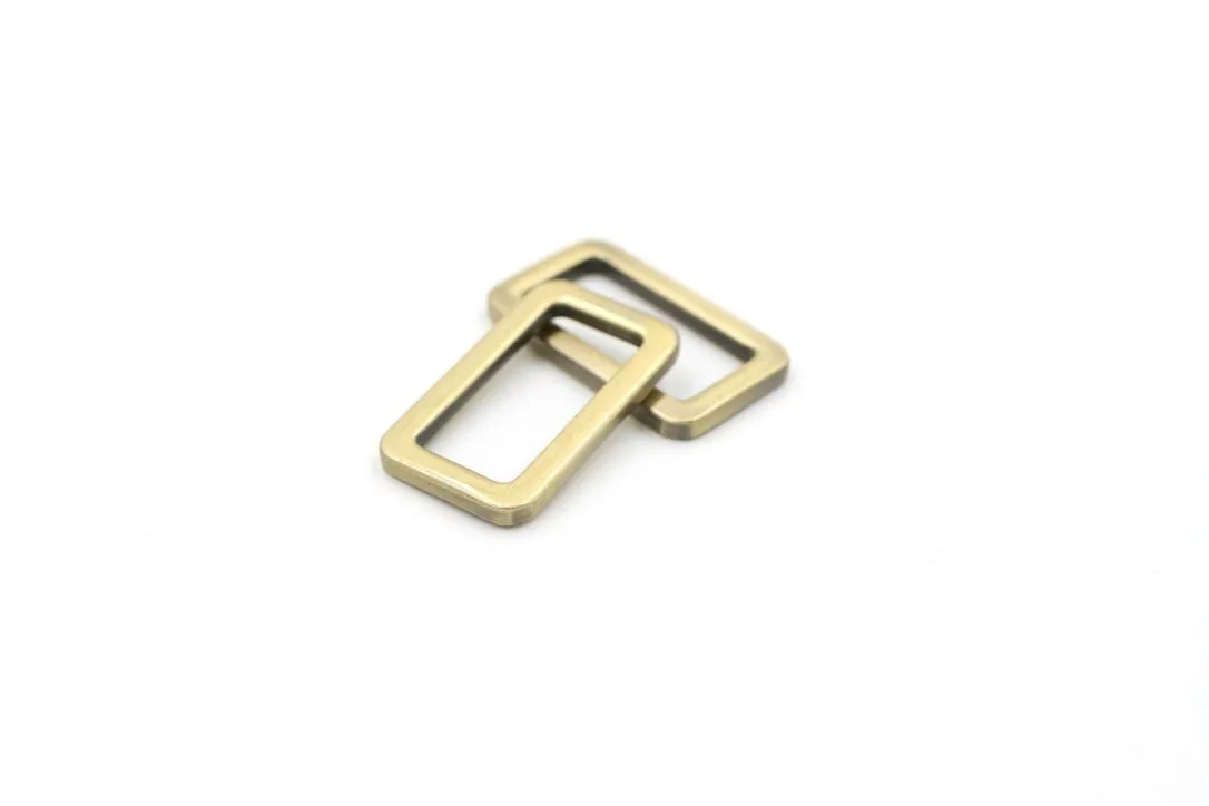 Brass 1 inch (25mm) Rectangle Ring- Set of 2