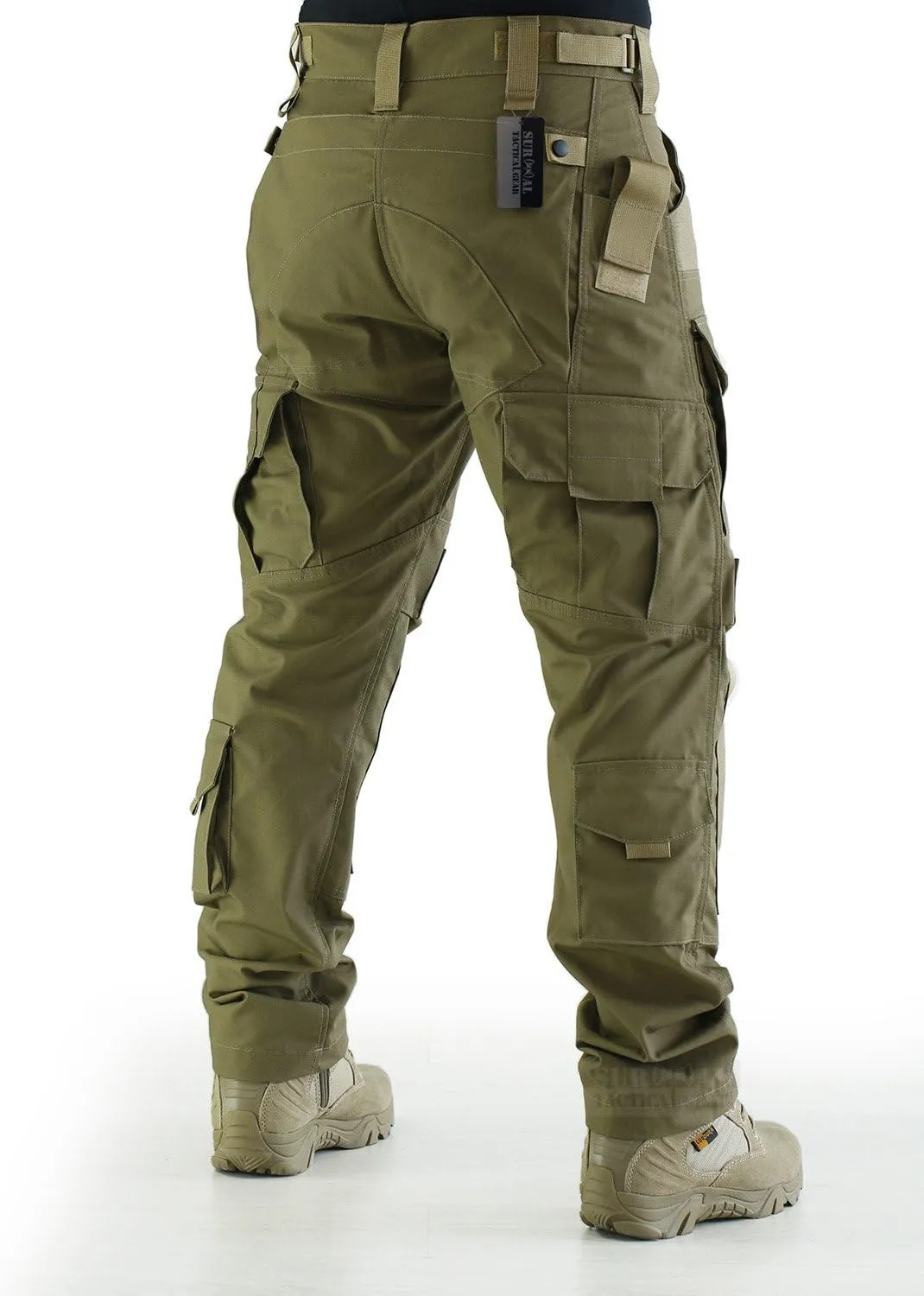 Breathable Ripstop Fabric Pants Military Combat Multi-Pocket Molle Tactical Pants with EVA Knee Pads