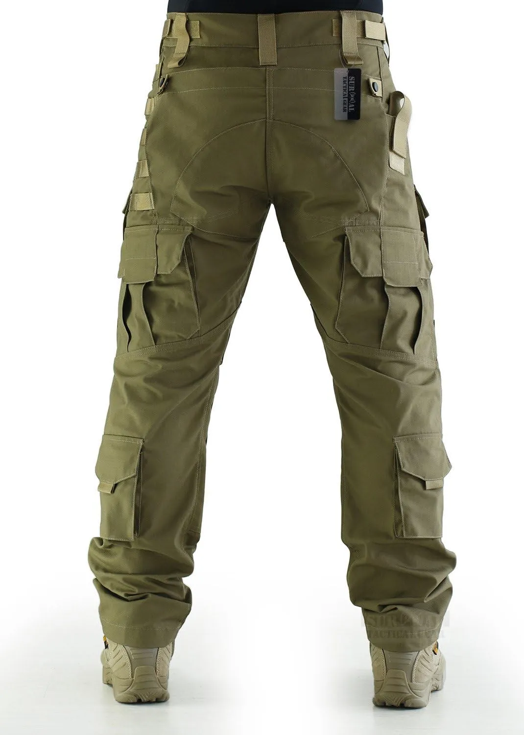Breathable Ripstop Fabric Pants Military Combat Multi-Pocket Molle Tactical Pants with EVA Knee Pads