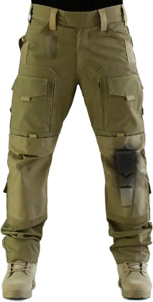 Breathable Ripstop Fabric Pants Military Combat Multi-Pocket Molle Tactical Pants with EVA Knee Pads