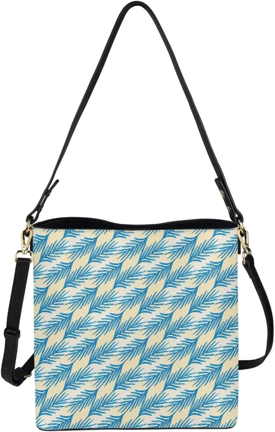 Bucket Bag Crossbody Bag Summer Purse Shoulder Bags Crossbody Purses PU Leather Tote Bag with 2 Detachable Straps