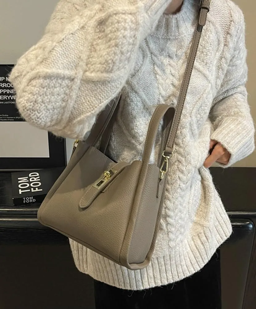 Bucket Bag for Women Soft Leather Bucket Hobo Purse Trendy Crossbody Shoulder Bag Top Handle Handbag Slouchy Tote Satchel