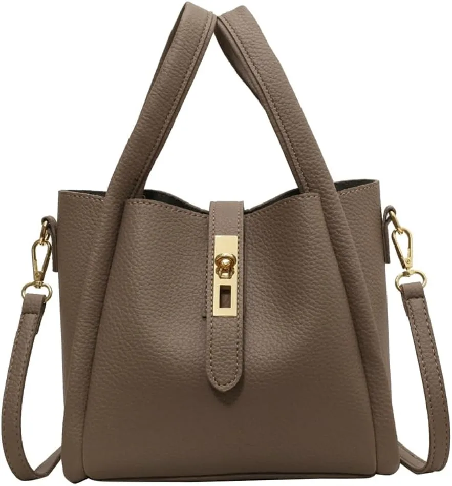 Bucket Bag for Women Soft Leather Bucket Hobo Purse Trendy Crossbody Shoulder Bag Top Handle Handbag Slouchy Tote Satchel