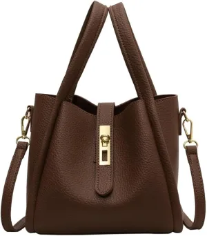Bucket Bag for Women Soft Leather Bucket Hobo Purse Trendy Crossbody Shoulder Bag Top Handle Handbag Slouchy Tote Satchel